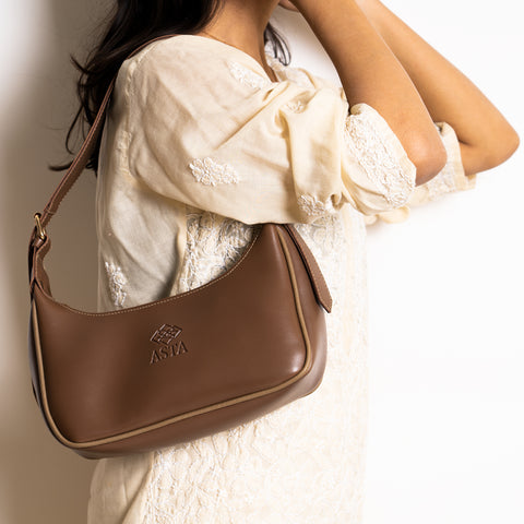 Cleo Baguette/ Crossbody (Brown) Cleo Baguette/ Crossbody (Brown)