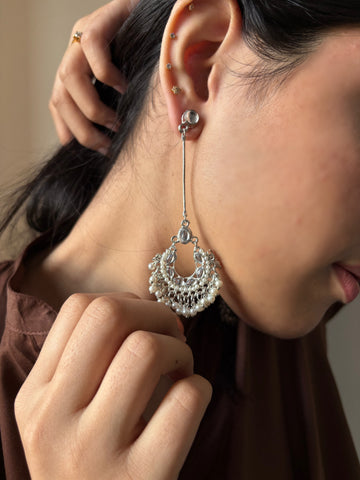 Jhilmil Kashmiri Jhumka (Silver)