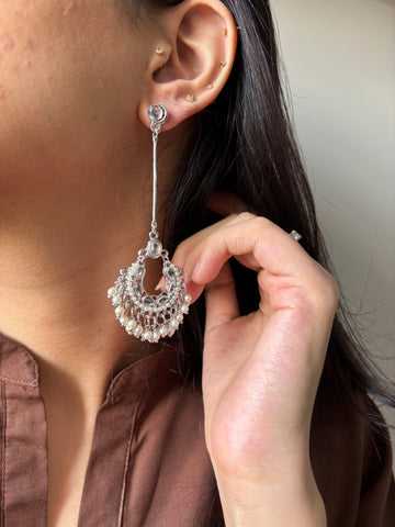 Jhilmil Kashmiri Jhumka (Silver)