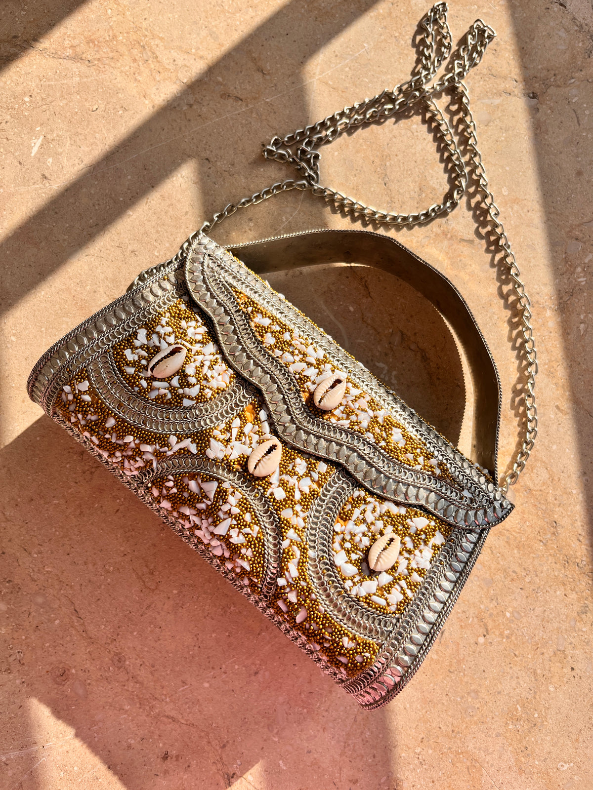 Semi Precious Zari Purse