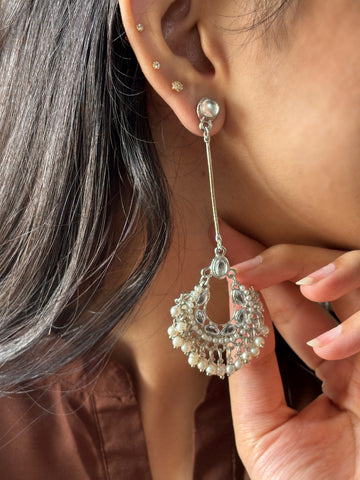 Jhilmil Kashmiri Jhumka (Silver)