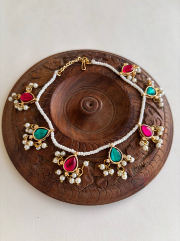 Teardrop Kundan Pazeb