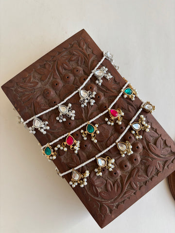 Teardrop Kundan Pazeb
