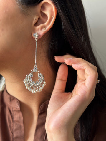 Jhilmil Kashmiri Jhumka (Silver)