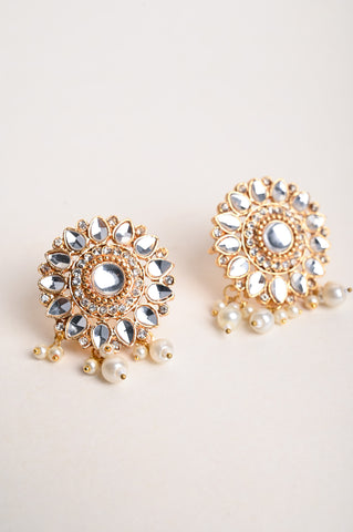 Phool Kundan Studs