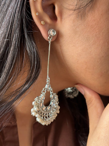 Jhilmil Kashmiri Jhumka (Silver)