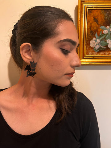 Black Butterfly Hoops