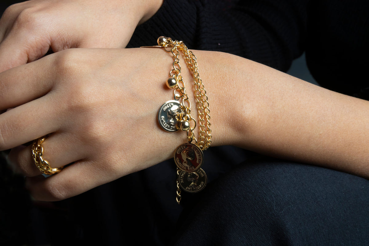 Layered Coin Bracelet